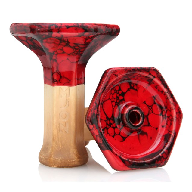 MOON GRAND PHUNNEL BOWL - MARBLE RED BLACK MOON GRAND PHUNNEL BOWL - MARBLE RED BLACK