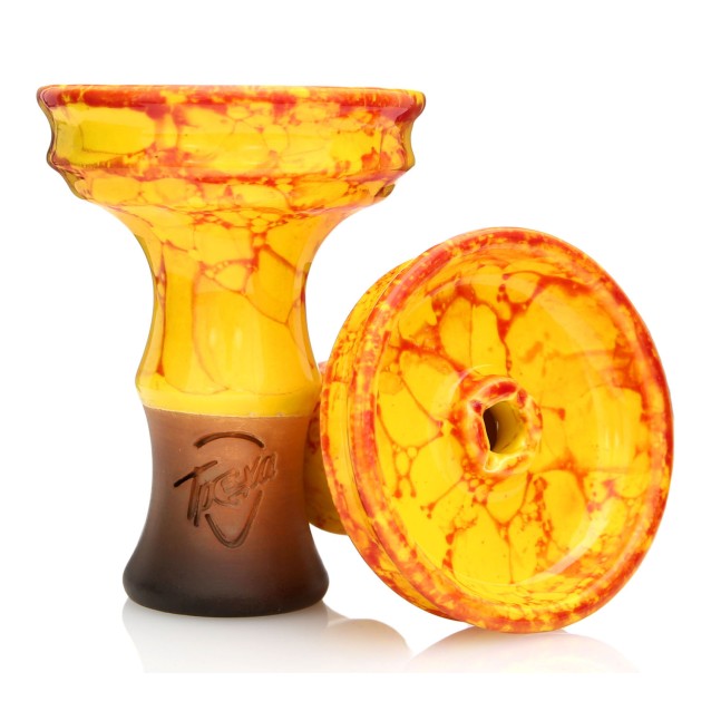 MOON TRESHA KITTY PHUNNEL BOWL - MARBLE ORANGE RED MOON TRESHA KITTY PHUNNEL BOWL - MARBLE ORANGE RED