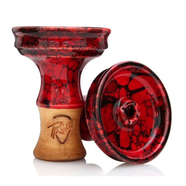 MOON TRESHA KITTY PHUNNEL BOWL - MARBLE RED BLACK MOON TRESHA KITTY PHUNNEL BOWL - MARBLE RED BLACK