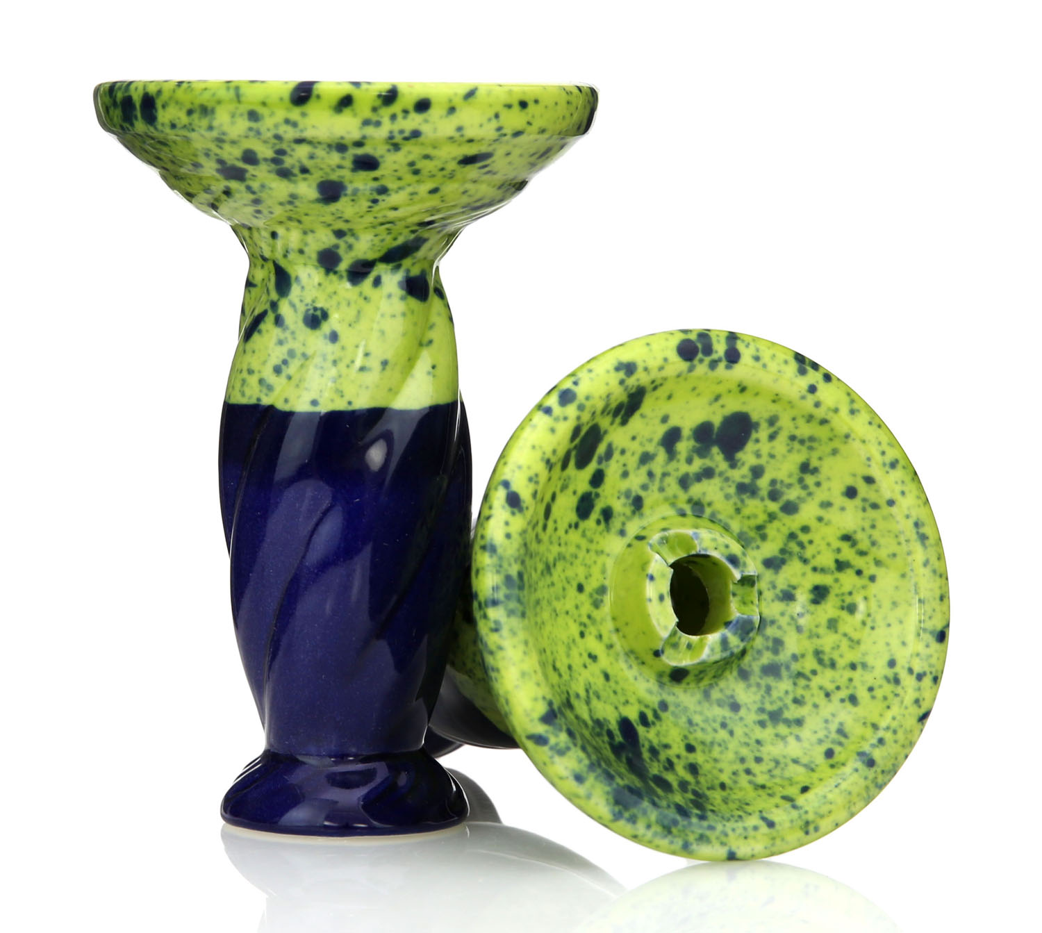 FOX HOOKAH SPAWN BOWL - LIGHT GREEN DARK BLUE FOX HOOKAH SPAWN BOWL - LIGHT GREEN DARK BLUE