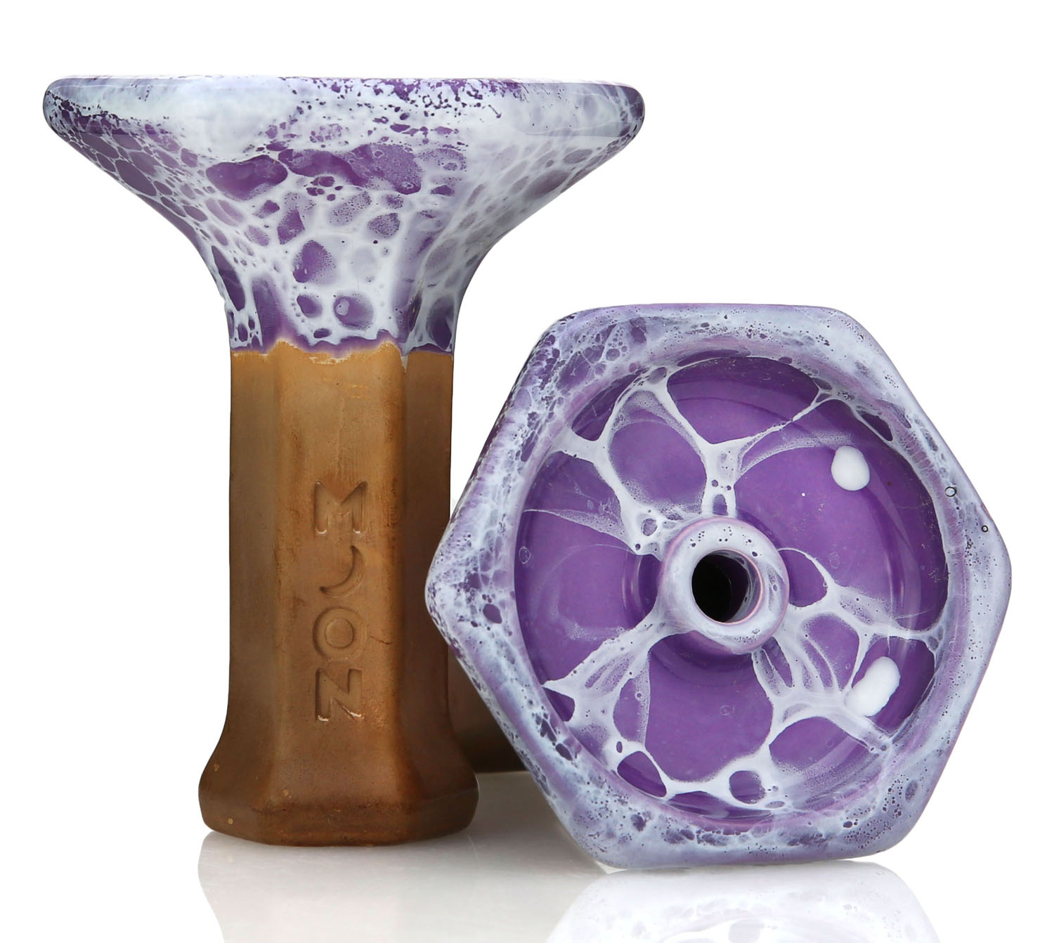 MOON GRAND PHUNNEL BOWL - MARBLE VIOLET MOON GRAND PHUNNEL BOWL - MARBLE VIOLET