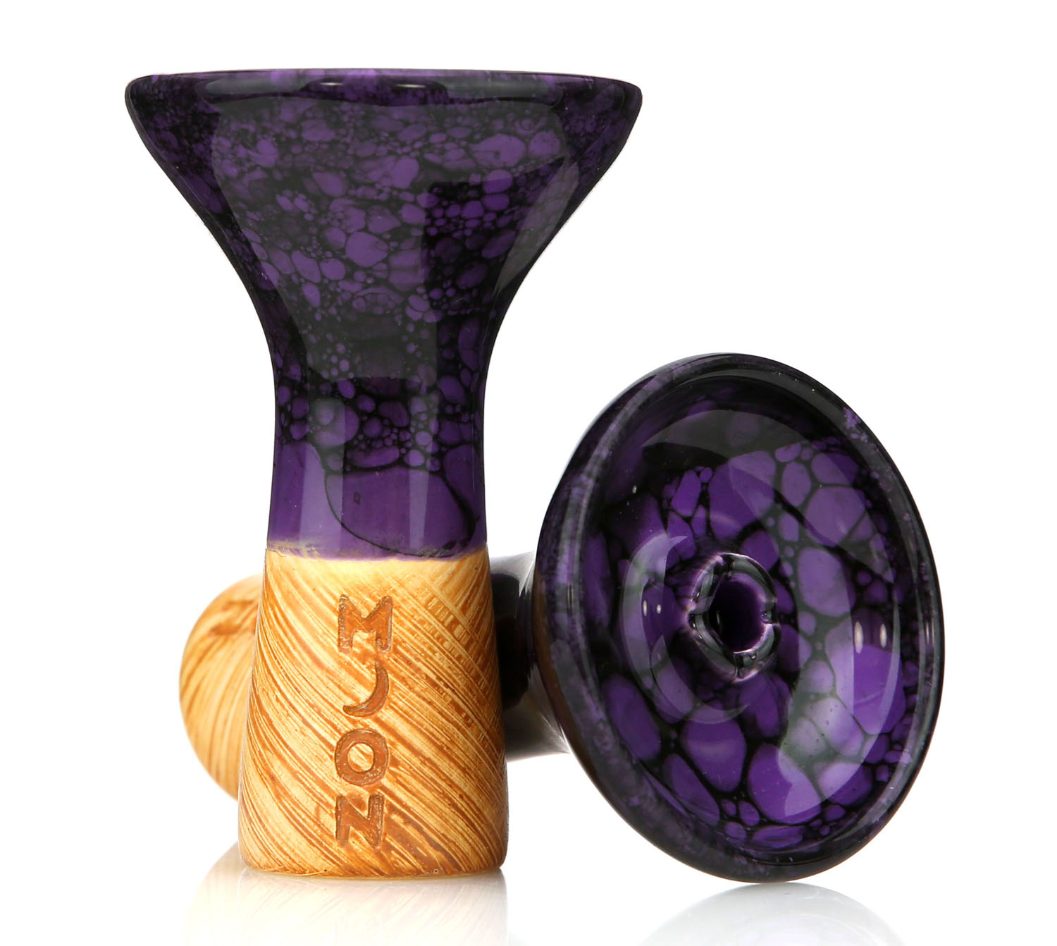 MOON PHUNNEL BOWL - MARBLE VIOLET BLACK MOON PHUNNEL BOWL - MARBLE VIOLET BLACK