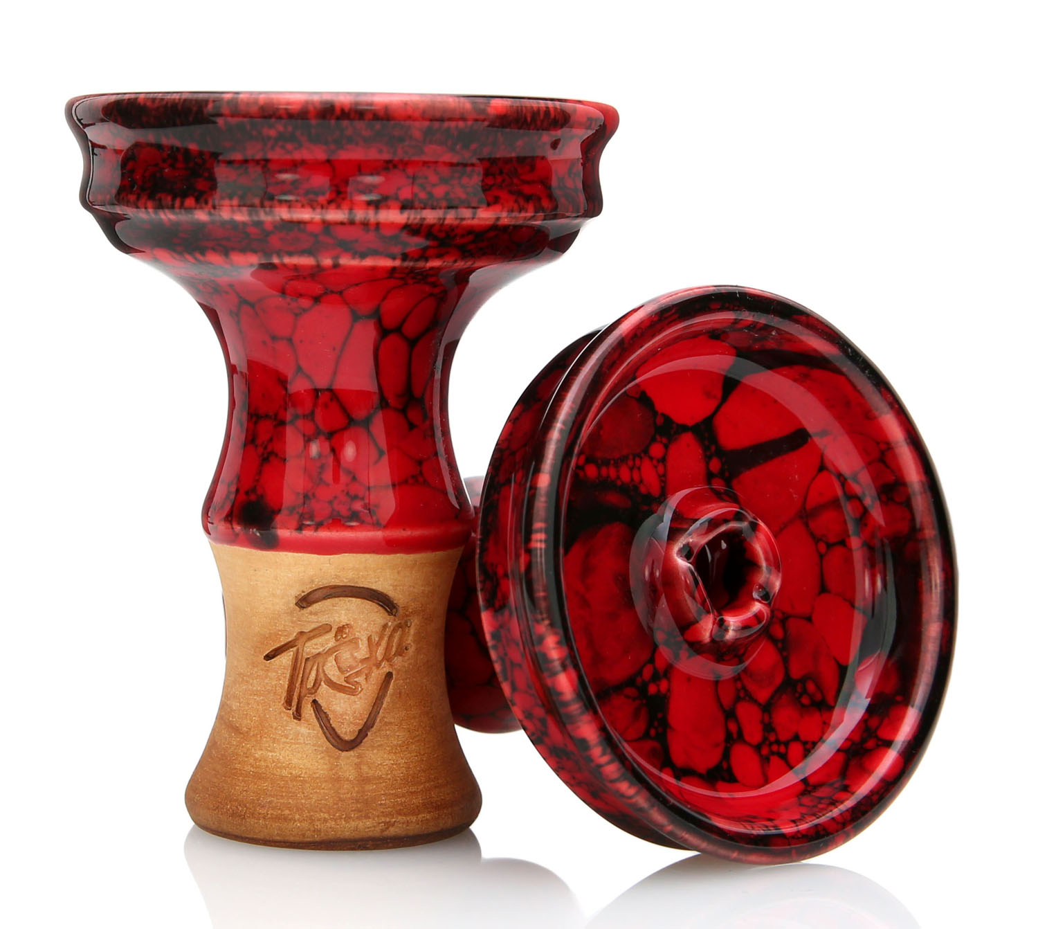 MOON TRESHA KITTY PHUNNEL BOWL - MARBLE RED BLACK MOON TRESHA KITTY PHUNNEL BOWL - MARBLE RED BLACK