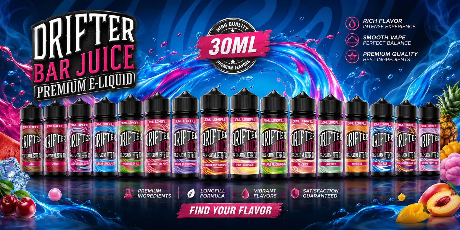 Drifter Flavor Shots 30ml – Η νέα σειρά υγρών αναπλήρωσης ήρθε στη Go Hookah Boutique! Drifter Flavor Shots 30ml – Η νέα σειρά υγρών αναπλήρωσης ήρθε στη Go Hookah Boutique!